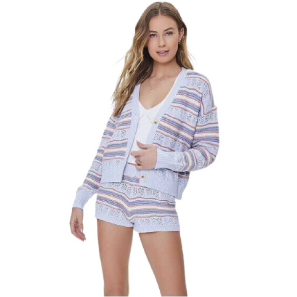 Forever 21 Pointelle Knit Sweater & Shorts Set - Picture 2 of 7